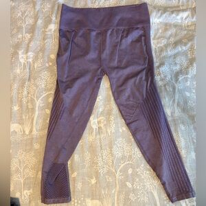 Fabletics Sync Seamless High-Waisted 7/8 Purple Leggings